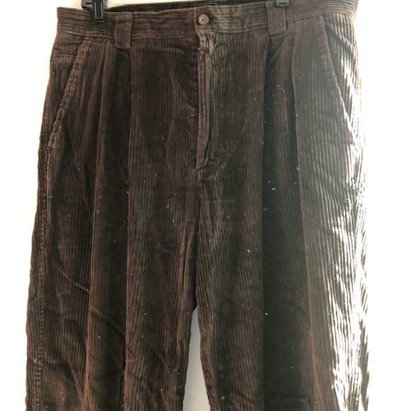 Men’s brown corduroy pants Navy & Green 36 waist, lenth 32”. - Picture 11 of 12